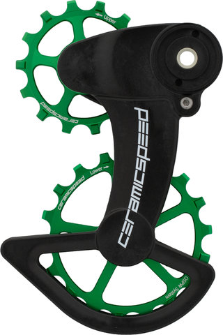 CeramicSpeed Sist. de engranajes OSPW X Coated SRAM Rival 1 T. 3 - Limited Edition - green/14 dientes (rueda guía), 18 dientes (rueda tensora)