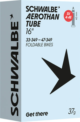 Schwalbe Tubo 4-AE Aerothan para 16" - universal | 33-349 a 47-349 | Válvula Presta (SV) | 40 mm