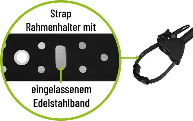 Eufab Strap Long frame holder - black-black