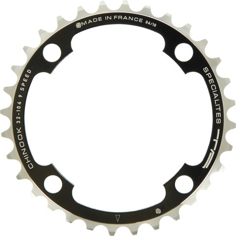 TA Plato Chinook, 4 brazos, medio, círculo de agujeros de 104 mm - negro/32 dientes