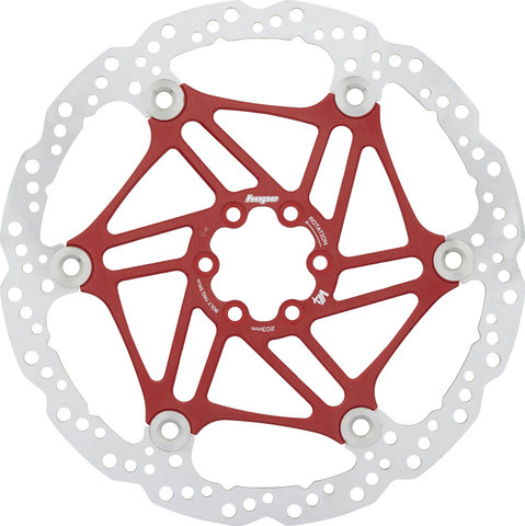 Hope V4 Vented Floating 6-bolt Brake Rotor for Tech V - red/203 mm