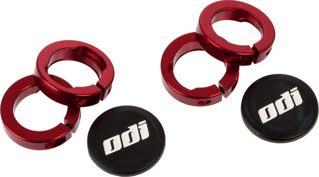 ODI Bagues d'Arrêt Lock Jaws pour Système Lock-On - rouge