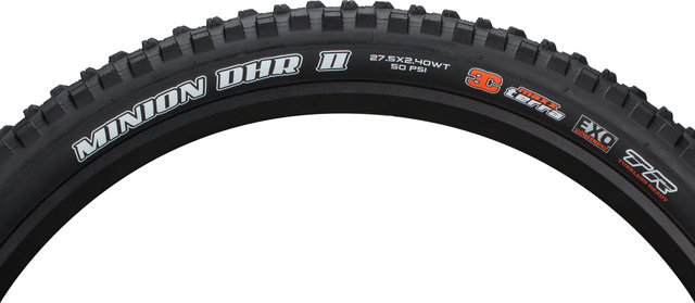 Maxxis Minion DHF / DHR II 3C MaxxTerra EXO WT TR 27.5" Folding Tyre Set - black/27.5 /63 mm/63-584