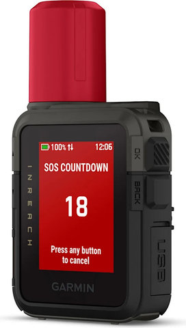 Garmin inReach Mini 3 Plus Satelliten-Kommunikationsgerät - schwarz-rot