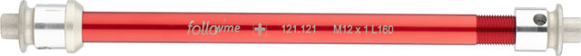 FollowMe Adaptador de eje pasante de 12 mm de aluminio - rojo/12 mm, 1,0 mm, 160 mm