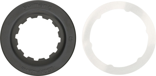 Shimano SM-RT64 Center Lock Brake Rotor for Deore w/ Internal Teeth - silver-black/180 mm