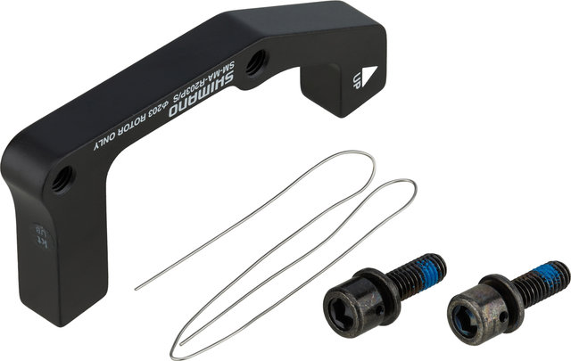 Shimano Disc Brake Adapter for 203 mm Rotors - black/front IS to PM