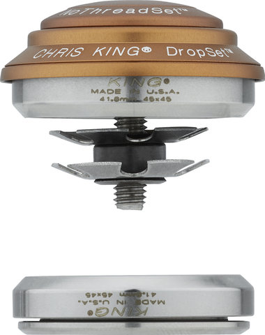 Chris King Juego dirección DropSet 4 IS42/28,6-IS42/30 GripLock- M. f. producción - matte bourbon/IS42/28,6 - IS42/30