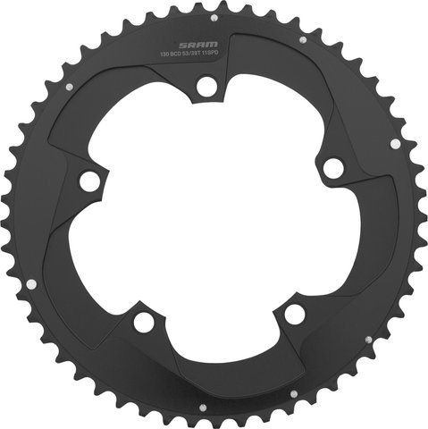 SRAM Red B2 X-Glide B2, 2-Pin, 5-arm, 130 mm BCD Chainring - blast black/53 