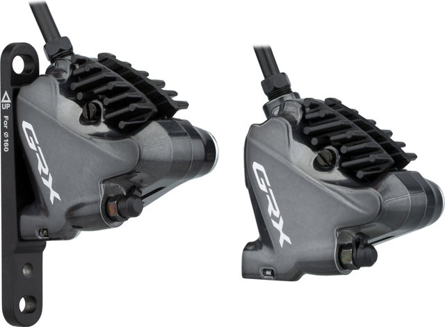 Shimano Set de frenos de disco d+t GRX BR-RX810 + ST-RX810 - negro-gris/Set/left/right (side-specific)