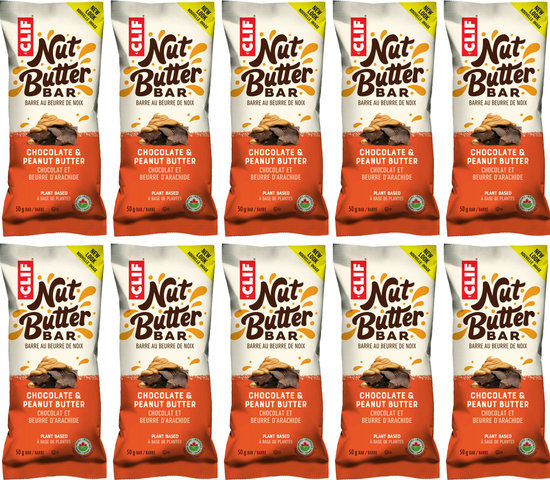CLIF Bar Nut Butter Bar - 10 Pack - chocolate & peanut butter