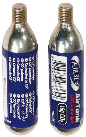 Cartuchos CO2 de repuesto AirTanks BMP-35 con rosca 16 g - 2 piezas - Latón/universal