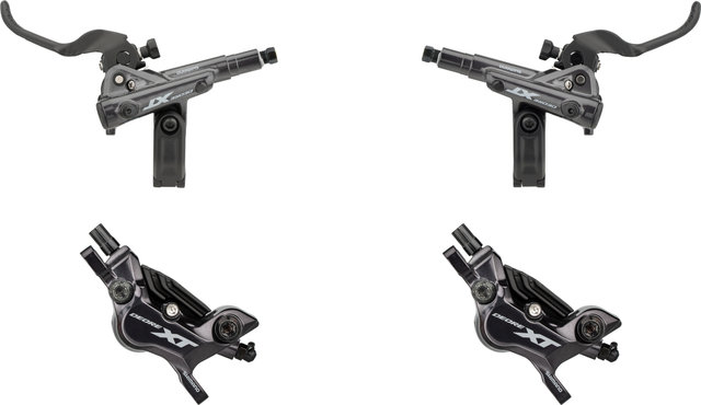 Shimano XT v+h Set Scheibenbremse BR-M8120 mit Metallbelag J-Kit - schwarz/Set/links/rechts (seitenspezifisch)