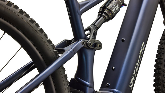 Specialized Turbo Levo R Comp Alloy E-Mountainbike - satin metallic deep marine-shadow silver | 140 mm | 160,0 mm | XS | 29" (VR), 27,5" (HR) | 44 mm