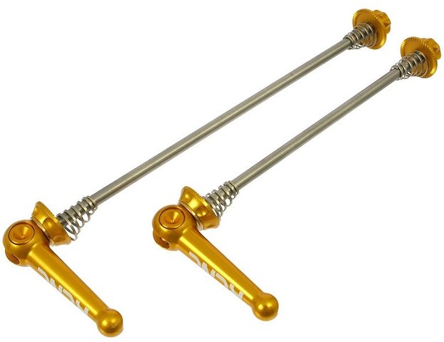 KCNC KQR Titanium MTB Quick Releases - gold/set (front+rear)