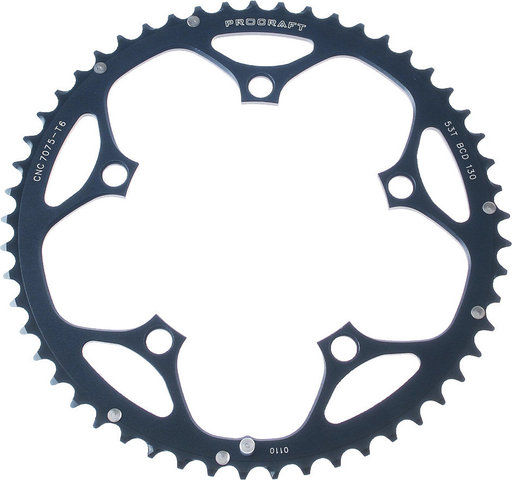 Procraft Kettenblatt 9-fach, 5-Arm, 130mm Lochkreis - schwarz/53 Zähne