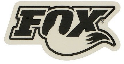 Fox Racing Shox Logo Aufkleber - schwarz-weiß/medium