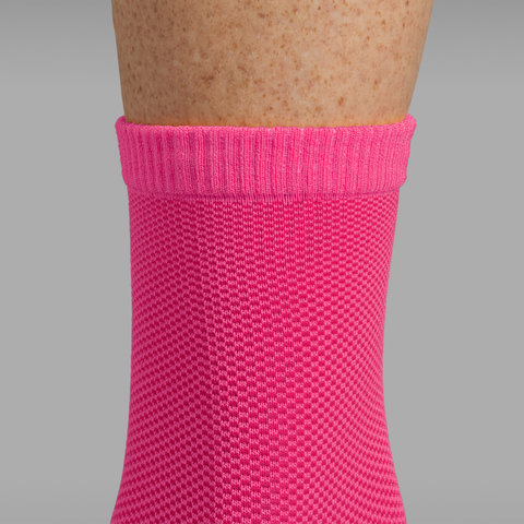 GripGrab Lightweight Airflow Socken - pink hi-vis/41 - 44