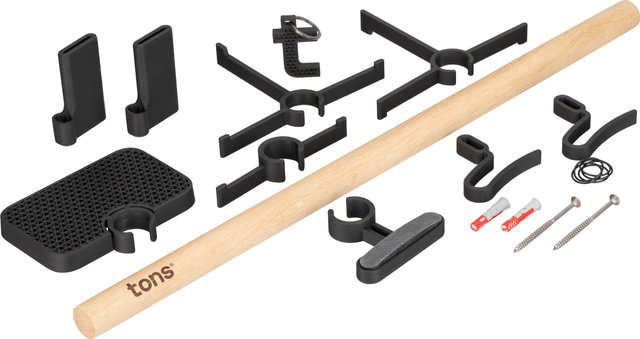 Tons Soporte de pared Rack D Tons - natural oak