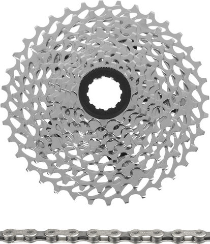 SRAM X5 PG-1030 Kassette + PC 1031 Kette 10-fach Verschleißset - silver/114/11-36