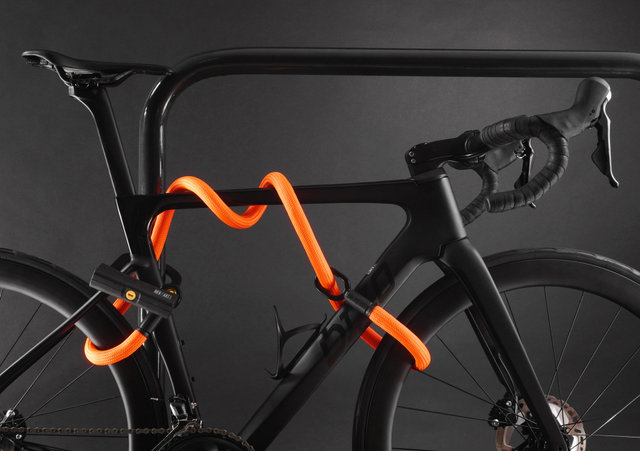 tex-lock Eyelet chain lock + D-lock shackle lock - acid orange