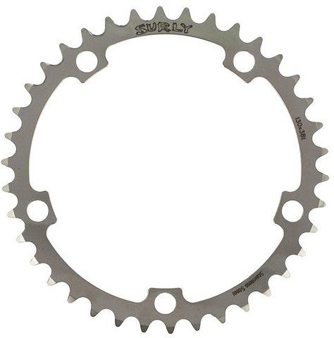 Surly Kettenblatt, 5-Arm, 130 mm Lochkreis - Edelstahl/38 Zähne