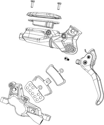 SRAM Levier de frein Maven Silver B1 - black | Flip-Flop (non spécifique au côté) | Roue avant ou roue arrière