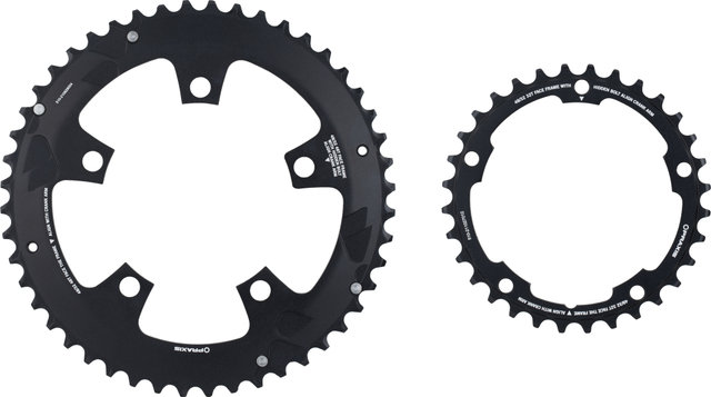 Praxis Works Juego de platos Buzz Sport Road, 5 brazos, círculo de pernos de 110 mm - black | 48 | 32-48