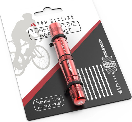 KOM Cycling Herramienta de reparación de neumáticos - red