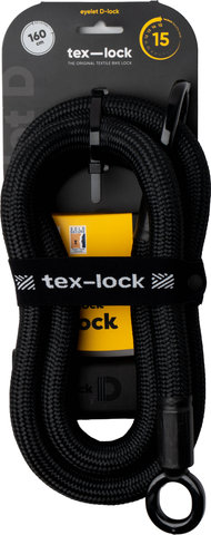 tex-lock Eyelet chain lock + D-lock shackle lock - onyx black