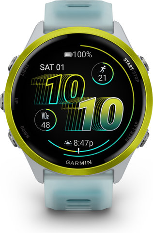 Garmin Forerunner 570 47 mm Smartwatch - steinweiß-amp yellow-steinweiß-türkis