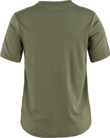 Fjällräven T-shirt Hoja Wool pour Dames - laurel green | L