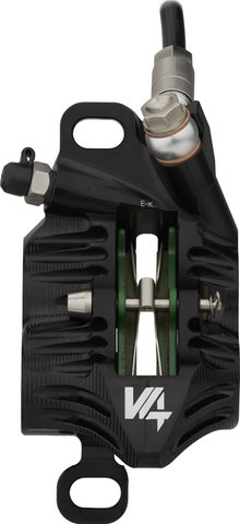 Hope Tech 4 V4 v+h Set Scheibenbremse mit Kunststoffleitung - black-silver/Set/links/rechts (seitenspezifisch)