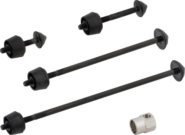 Pitlock Set de seguridad 03/LH ruedas delantera + trasera + luces/soporte - negro