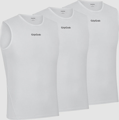GripGrab Ultralight Sleeveless Mesh Base Layer 3er-Pack - white | M