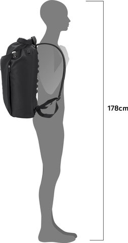ORTLIEB Vario Lite QL2.1 22 L Backpack-Bicycle Bag Hybrid - black/22 l