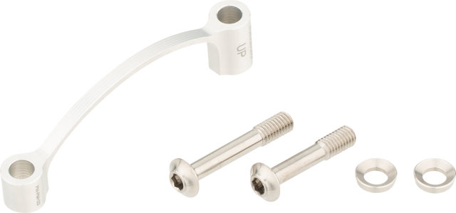 Trickstuff CNC Disc Brake Adapter for 203 mm Rotors w/ Titanium Bolts - silver/203 mm/Post Mount