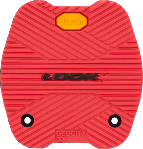Look Set de 4 placas de pedales Activ Grip City - rojo
