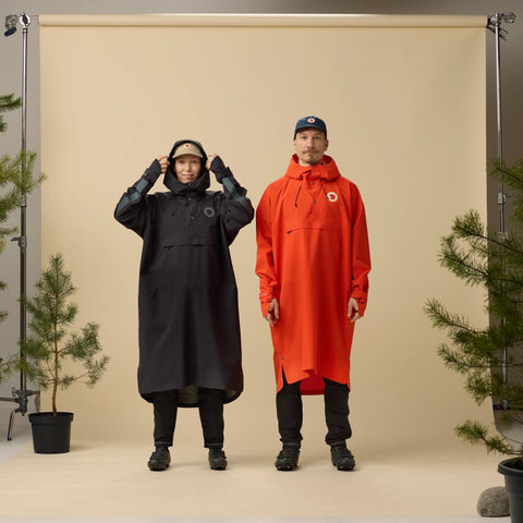 Fjällräven Poncho Hoja Rain Fox - flame orange | L/XL