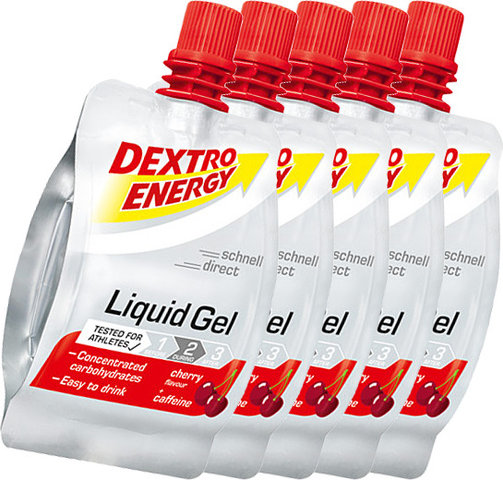 Dextro Energy Gel líquido - 5 unidades - cherry - caffeine/300 