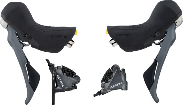 Shimano Set de frenos de disco d+t GRX BR-RX810 + ST-RX810 - negro-gris/Set/left/right (side-specific)