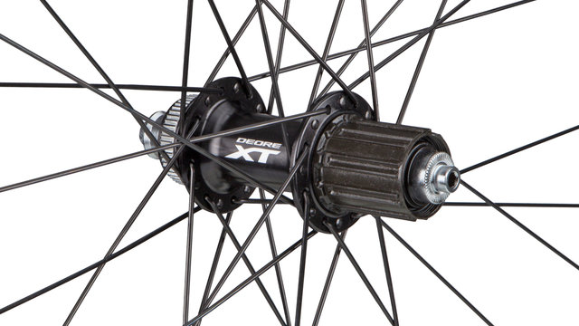 bc basic Juego de ruedas Trail XT Disc Center Lock 29" - negro | 29" set (RD 9x100 + RT 10x135) Shimano