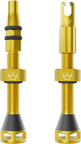 Peaty's Valves tubeless Holeshot Fast Flow - gold | Valve Presta (SV) | 42 mm