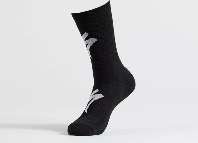 Specialized Chaussettes Techno MTB Tall Logo - black-white/46 - 48