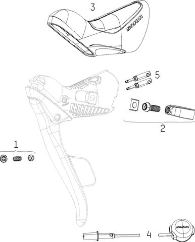 SRAM Piezas de repuesto para palanca de cambios/frenos Red / Force eTap AXS - 3/negro