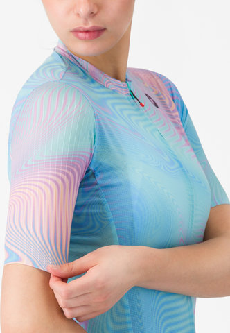 Castelli Cosmic Vortex S/S Women's Jersey - multicolor pink green | S