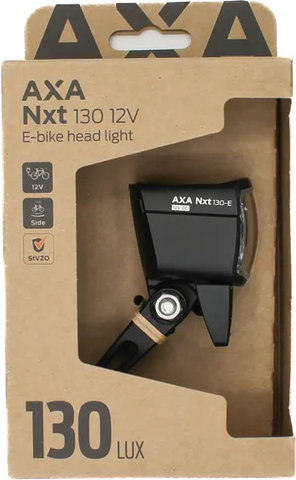 Axa Luz delantera NXT 130 E6-12V con aprobación StVZO - negro
