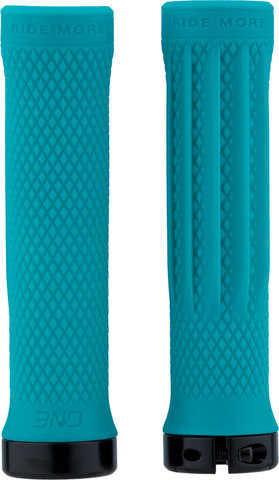OneUp Components Lock-On Lenkergriffe - turquoise/136 mm