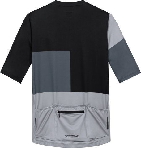 GORE Wear Swiftride Block S/S Jersey - black-lab graphite | M
