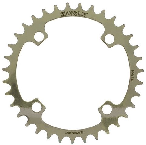 Chainring, 4-arm, 104 mm BCD - stainless steel/35 tooth